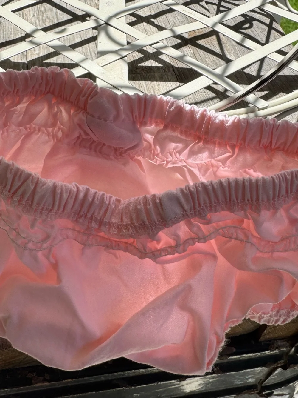 Piper & Posie White & Light Pink Ruffled Dress Set. Size 3-6M